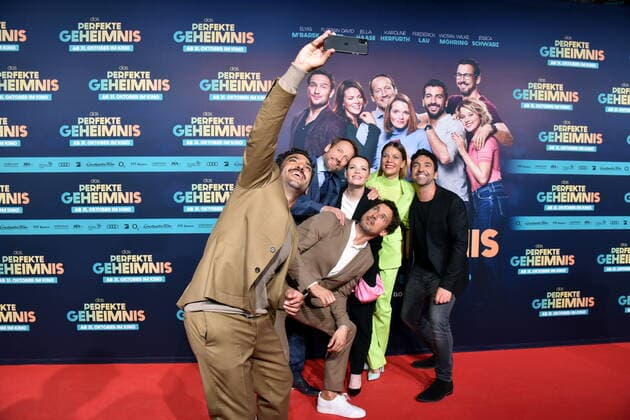 Wotan Wilke Möhring, Elyas M Barek, Jessica Schwarz, Karoline Herfurth, director Bora Dagtekin and Florian David Fitz will premiere the film Das Perfekte Geheimnis in dem Kölner Cinedom on 23 10 2019 in Cologne