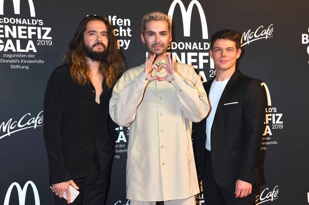 Bill Kaulitz, Tom Kaulitz and Georg Listing of Tokio Hotel at the 16 McDonald s Benefiz Gala 2019 in the Hotel Bayerischer Hof Munich, 09 11 2019 Foto:xB.xInsingerx xFuturexImage