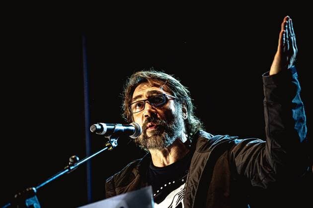 December 6, 2019, Madrid, Madrid, Spain: Spanish actor JAVIER BARDEM delivers a speech at the end of a rally demanding climate change action during the 25th UN climate change conference taking place in Madrid. Madrid Spain - ZUMAo105 20191206_zap_o105_032 Copyright: xMatthiasxOesterlex