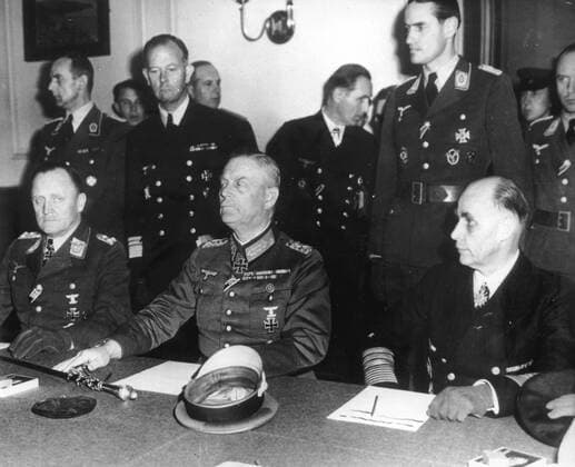 Second World War Ratification in Berlin of the German surrender deed signed in Reims two days earlier Photograph taken on May 9, 1945 Credit Collection KHARBINE TAPABOR  KH21567