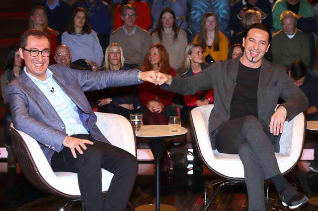 Cem Özdemir and Bülent Ceylan during the recording of the ZDF talk show Markus Lanz in the Fernsehmacher Studio at the Phoenixhof Hamburg, 10 12 2019 Foto:xgbrcix xFuturexImage