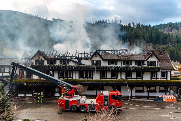 Damage in millions Hotel Traube Tonbach restaurant complex burns down completely Day pictures and impressions In the night to Sunday the restaurant complex of the Schwarzwaldstube burned down completely, damage in millions, 72270 Baiersbronn, Germany Copyright: 7aktuell.dex xMarcxGruber