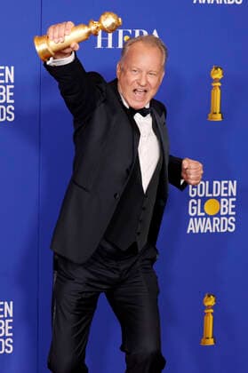 Stellan Skarsgard with the award for Best Actor in a supporting role in Chernobyl at the 77 Golden Globe Awards ceremony at the Beverly Hilton Hotel Beverly Hills, 05 01 2020 Foto:xJ.xBlocx xFuturexImage