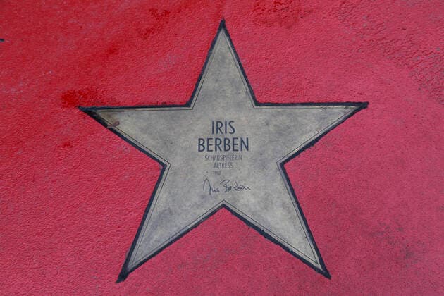 Star of Iris Berben at the Boulevard of Stars at Potsdamer Platz in Berlin on 13 02 2019