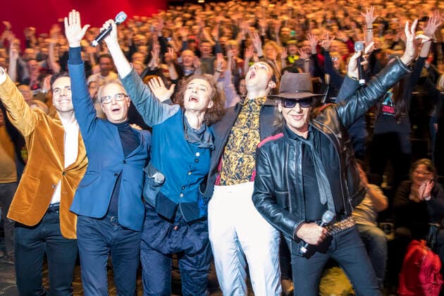 The premiere of the film Lindenberg Do your thing at the CineStar in the Petersbogen in Leipzig In the presence of Udo Lindenberg Dario Suter, Hermine Huntgeburth, Michael Lehmann, Jan Bülow