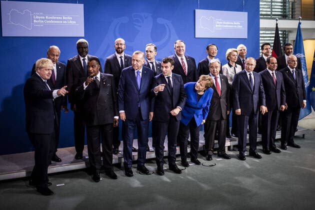 Family photo at the Libya Conference in Berlin, 19 01 2020 Berlin Germany Copyright: xFlorianxGaertner photothek.netx