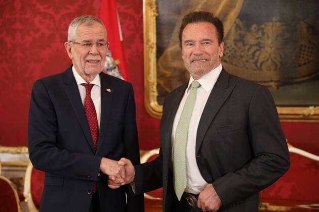 Arnold SCHWARZENEGGER visits BP Van der BELLEN Vienna, Hofburg, 28 01 2020 Arnold SCHWARZENEGGER, Alexander van der BELLEN