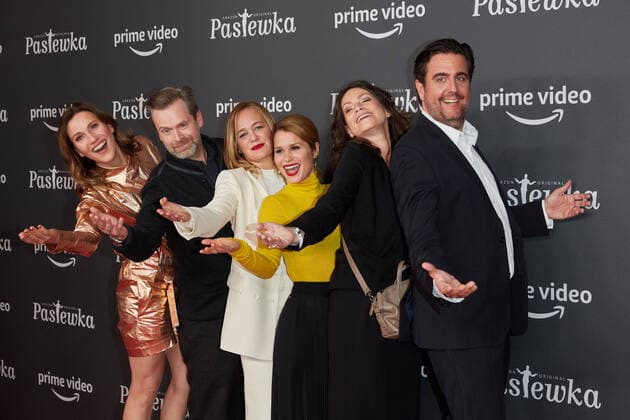 Bettina Lamprecht, Matthias Matschke, Sonsee Neu, Christina do Rego, Sabine Vitua and Bastian Pastewka Premiere of the tenth and final season of the Amazon original PASTEWKA at Zoo Palast Berlin on 30 01 2020 Premiere Pastewka