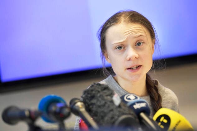 STOCKHOLM 2020 01 31 Climat activists Ell Ottosson Jarl and Greta Thunberg during a press conference in Greenpeaces premises in Stockholm, Sweden on Friday, January 31, 2020 STOCKHOLM Sweden x10050x,  Copyright: xPontusxLundahl TTx GRETA THUNBERG