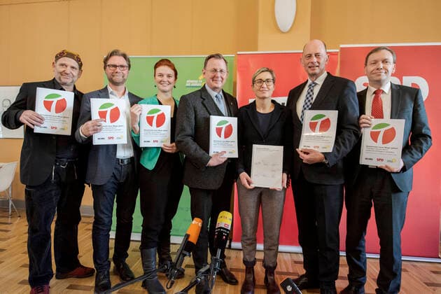 COALIATION AGREEMENT RED RED GREEN IN THURINGIA 04 02 2020 Erfurt V l n r The state spokesman of ALLIANCE 90 THE G