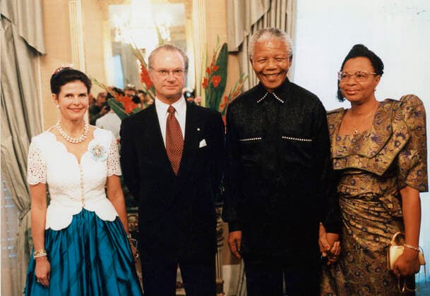 Queen Silvia, King Carl XVI Gustaf, Nelson Mandela, Graca Machel State Visit to South Africa, February 1997 c Charles Hammarsten IBL Stockholm Sweden Royal House Sweden x2492x,  Copyright: xTTxImagex xIBLx Statsbesök i Sydafrika, febrari 1997
