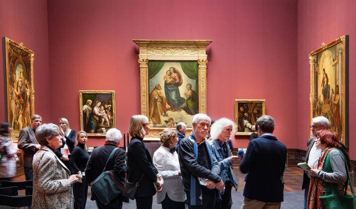 GER Sachsen Dresden Reopening of the Semper Building at the Zwinger with the Old Masters Painting Gallery and the Sculpture Collection with a special focus on the Sistine Madonna by Raphael ddbd