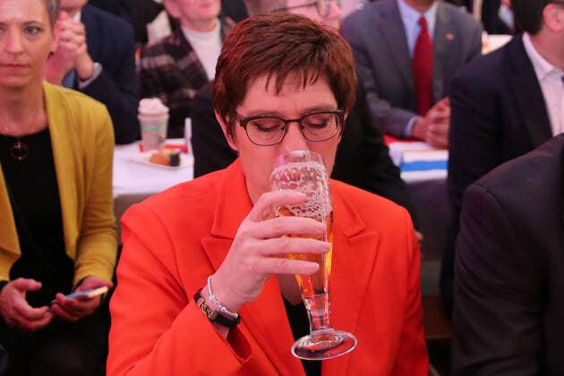 25 Political Ash Wednesday of the CDU of the State of Mecklenburg Vorpommern on Wednesday 26 02 2020 in the Hanseatic City of Demmin County of Mecklenburg Lake District with the CDU Federal Chairperson, Annegret Kramp Karrenbauer and the member of the CDU State Executive Committee of the CDU Mecklenburg Vorpommern, Werner Kuhn At the event in the local tennis squash center, the CDU CSU again settled accounts with th