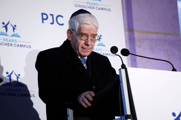 Josef Schuster, President of the Central Council of Jews in Germany, Berlin, topping out ceremony for the construction of the Jewish Campus Berlin, 01 03 2020