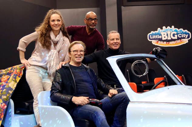 Dominique Lacasa, Wolfgang Lippert, Pierre Sanoussi Bliss and Henry Maske at the photo session for the Trabi design in the Little BIG City Berlin Berlin, 12 03 2020 Foto:xA.xBuggex xFuturexImage