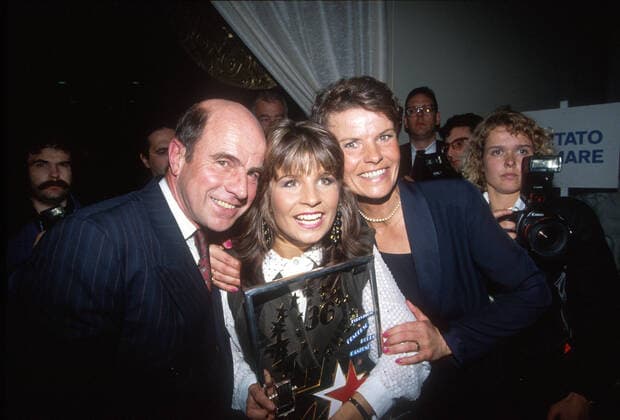 Carola Häggkvist with mother Anita and dad Jan, Eurovision Song Contest, Rome, 1991 05 04 Stockholm Sweden Swedish celebrities x2492x,  Copyright: xCharlesxHammarsten TTx Eurovision Song Contest 1991-05-04