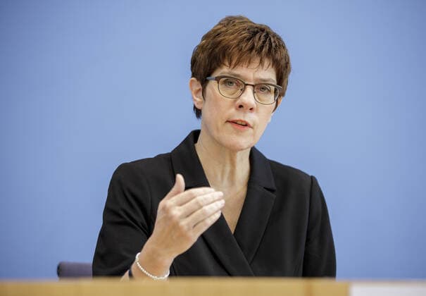 Federal Minister of Defence Annegret Kramp Karrenbauer, and Chairwoman of the CDU, at the Federal Press Conference Berlin, 19 03 2020 Berlin Germany Copyright: xThomasxImo photothek.netx
