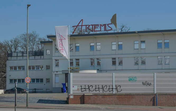 Berlin in times of Corona crisis, 25 03 2020 Here brothel Artemis has closed, Westend, Charlottenburg, Berlin, Germany