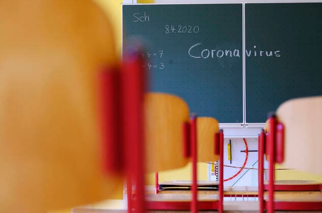 Germany Rhineland-Palatinate Wolfstein Primary School Am Königsberg Empty classrooms in the corona crisis Corona