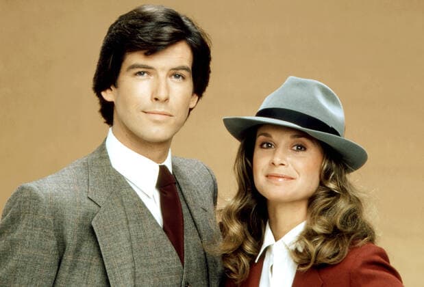 REMINGTON STEELE, Pierce Brosnan, Stephanie Zimbalist, (Season 1), 1982-87, photo: Robert Phillips Everett Collection Robert Phillips Everett Collection !ACHTUNG AUFNAHMEDATUM GESCHÃ„TZT! PUBLICATIONXNOTxINxCANxCHNxFRAxITAxJPNxNORxPOLxRUSxESPxUKxUSA Copyright: xRobertxPhillips EverettxCollectionx TSDREST RL002