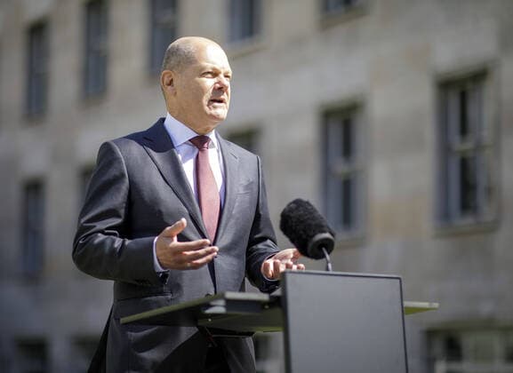 Federal Minister of Finance Olaf Scholz, SPD, gives a statement on the decision of the Federal Constitutional Court on ECB bond purchases Berlin, 05 05 2020 Berlin Germany Copyright: xThomasxImo photothek.netx