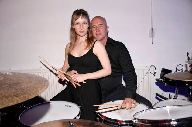 Markus Böker with girlfriend Eve Lamell at an exclusive photo shooting in the rehearsal room of his band Timerunner Munich, 05 05 2020 Foto:xS.xAdamx xFuturexImage