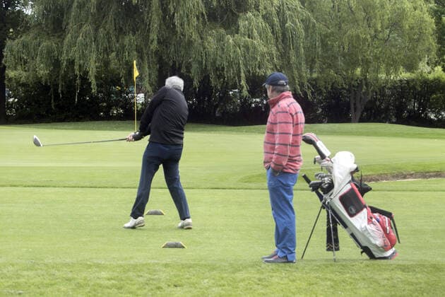 May 13, 2020, London, United Kingdom: Members of the Wimbledon Park Golf Club return to the grounds today after the club reopened as part of phased easing of coronavirus lockdown measures in England..Where: London, United Kingdom.When: 13 May 2020.Credit: Amer GhazzalCover Images London United Kingdom - ZUMAc218 20200513_zia_c218_006 Copyright: xCOVERxImagesx
