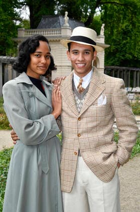 David Hermlin with girlfriend Emilia Quaye at an exclusive photo shoot in Bürgerpark Pankow Originally David wanted to give a concert in Bürgerpark with father Andrej Hermlin and sister Rachel, but the concert was banned by the police Berlin, 16 05 2020 Foto:xF.xKernx xFuturexImage