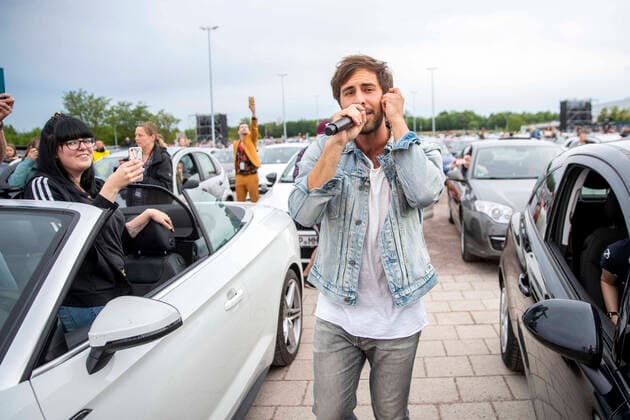 Max Giesinger live at a car concert at Messe Erfurt, 22 05 2020 Foto:xM.xKremerx xFuturexImage