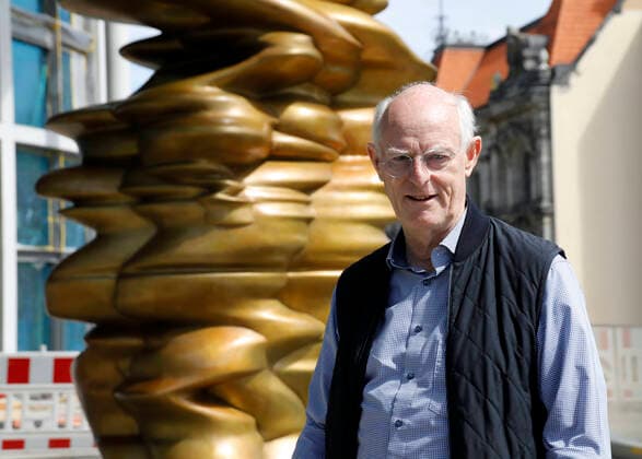Artist Tony Cragg, Germany, Berlin, Marie Elisabeth Lüders House, Terrace Luisenstraße, Inauguration of the sculpture Werdendes by Tony Cragg, 30 06 2020