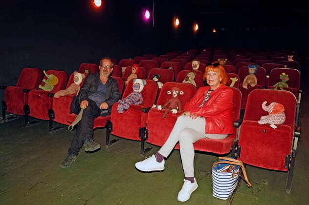 Christos Acrivulis and Zazie de Paris at the reopening of the art house cinema Klick in Charlottenburg after the lockdown due to the corona epidemic Instead of the 83 seats, only 18 seats may be occupied if the rules of distance are observed The admission prices have remained the same A neighbouring desig Foto:xT.xBartillax xFuturexImage