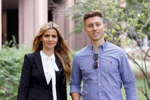 The youtuber iCrimax Maximilian Schuster with his lawyer Adrijana Blazevska Gkiztavidis at an appointment at the Cologne Regional Court, where the Internet star will have to answer for an illegal car race Cologne, 09 07 2020 Foto:xC.xHardtx xFuturexImage