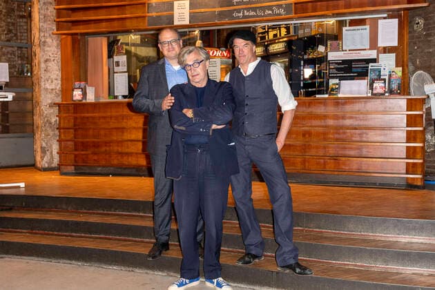 Eric Friedler, Wim Wenders, Andreas Frege Campino at the premiere of the documentary film Wim Wenders, Desperado at the Zeise cinema Hamburg, 16 07 2020 Foto:xM.xWehnertx xFuturexImage