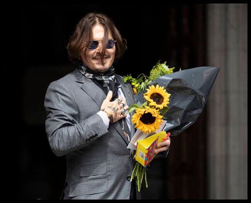 Bilder des Jahres 2020, Entertainment 07 Juli Entertainment Themen der Woche KW30 Entertainment Bilder des Tages . 23 07 2020. London, United Kingdom. Johnny Depp arriving on day thirteen of his libel trial at the High Court in London.  xStephenxLockx xi-Imagesx IIM-21479-0049