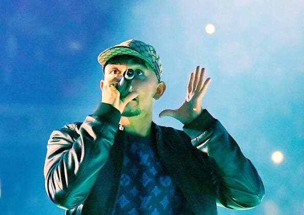 09 10 2019, xlakx, Celebrity Football Event , KISS CUP 2019 emspor, from l Rapper Capital Bra bourgeois Vladislav Balovatsky live at the Kiss Cup Berlin