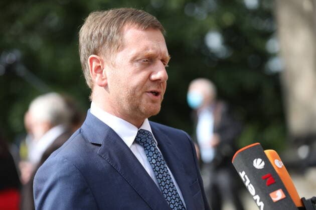 Michael Kretschmer, Prime Minister of Saxony condemns riots in Leipzig during an interview in Dresden at Albrechsburg Castle, recorded on 06 09 2020 Michael Kretschmer, Prime Minister of Saxony