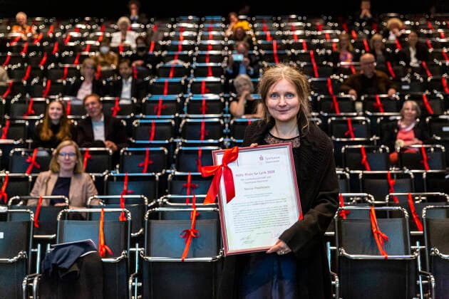GERMANY, LOWER SAXONY, HANOVER, 17 09 2020 Hölty Award 2020 to author and lyricist Marion Poschmann Auditorium at the Sprengel Museum Marion Poschmann