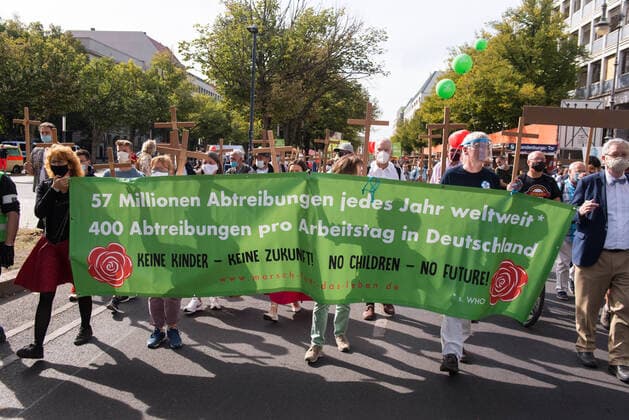 Berlin, March for Life 2020 Germany, Berlin 19 09 2020 The picture shows participants of the March for Life Berlin Berlin Germany