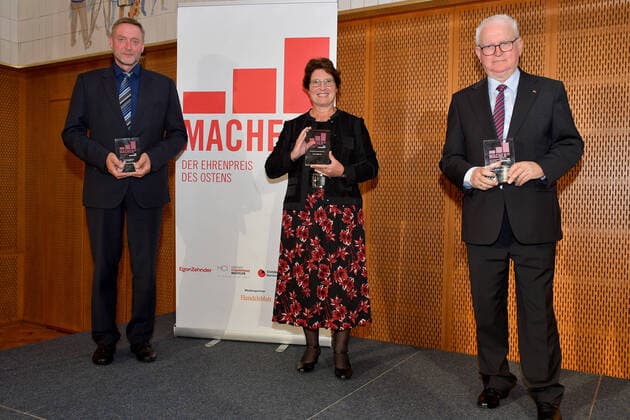 Award Ceremony Makers of the East 2020 Award Winners, Science, Prof Dr Klaus Dieter Weltmann, Leibnitz Institute, Prof Dr Brigitte Voit, Prof Dr Ing habil Klaus Peter Schmitz Ceremony for the Award Ceremony, Makers of the East Honorary Award in Berlin on 29 09 2020 Photopress Mueller