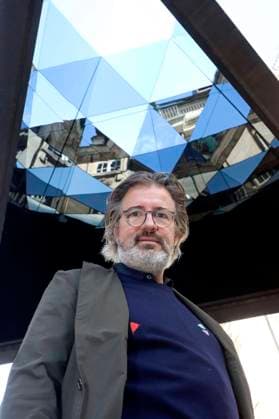 Olafur Eliasson at the inauguration of his sculptures Gesellschaftsspiegel am Boulevard Alter Wall Hamburg, 05 10 2020 Foto:xgbrcix xFuturexImage