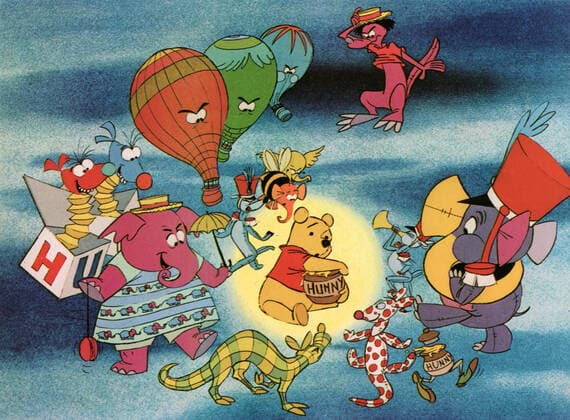WINNIE THE POOH AND THE BLUSTERY DAY Winnie The Pooh Date: 1968  Mandatory credit line: Image courtesy WALT DISNEY PICTURES Ronald Grant Archive Mary Evans
