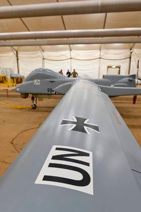 MALI, Gao, Minusma, Multidimensionale Integrierte Stabilisierungsmission der Vereinten Nationen in Mali, CAMP CASTOR, Bundeswehr Aufklärungsdrohne Heron, israelisches Fabrikat Gao Mali