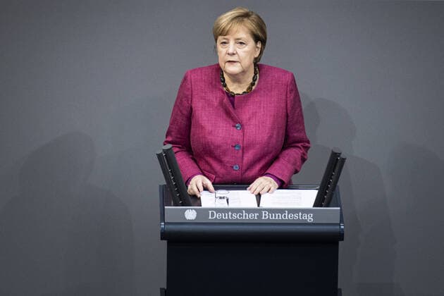 Angela Merkel, German Chancellor, recorded in the German Bundestag in Berlin, 29 10 2020 Berlin Germany in the context of a government statement on the policy of the Federal Government in the Corona Pandemic Copyright: xFlorianxGaertner photothek.netx