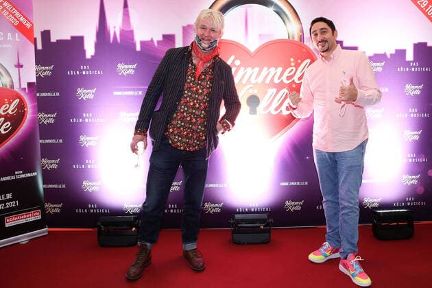 Detlev Buck and Eko Fresh at the Himmel und Kölle Musical Premiere on 29 10 2020 in Cologne Himmel und Kölle Musical Premiere in Cologne