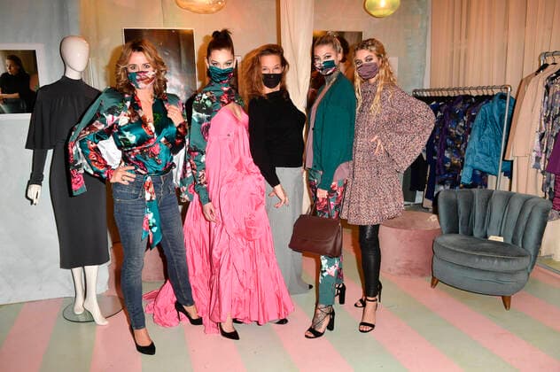 Bettina Cramer, Anastasia Nastya Borisova, Anja Gockel, Mareike Lerch and Nadine Wimmer at the Anna von Griesheim Anja Gockel Fashion Show Winter 20 21 at the location Paris 44 Berlin, 29 10 2020 Foto:xF.xKernx xFuturexImage