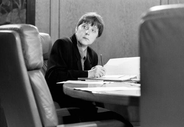 Federal Environment Minister Angela MERKEL , CDU , during a cabinet meeting in April 1994 Angela MERKEL , CDU , Minister for the Environment , during a cabinet meeting in April 1994