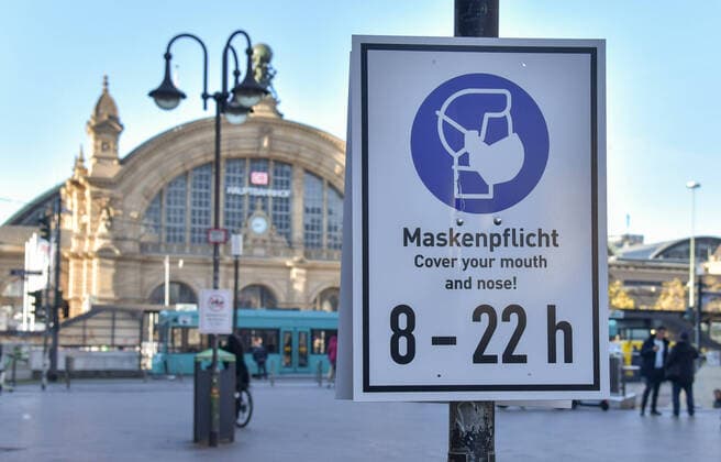 xblx, mask obligation in the city centre of Frankfurt, main station, station district, emwir Frankfurt am Main
