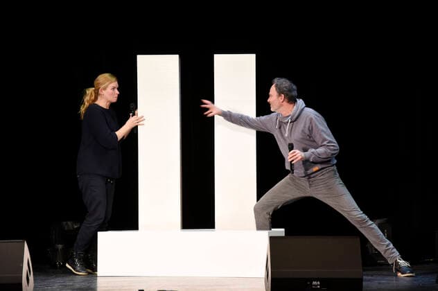Navina Heyne and Thomas Borchert rehearsing for the digital concert It Takes Two The Most Beautiful Musical Duets with Thomas Borchert and Navina Heyne at Kleines Theater Haar, 16 01 2021 Foto:xS.xAdamx xFuturexImage