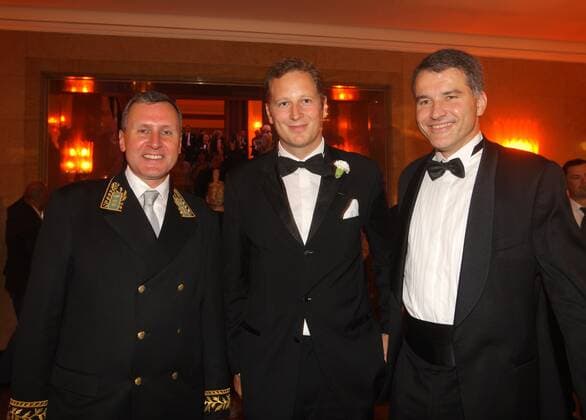 7 Russian German Ball Vladimir Kotenev with Georg Friedrich Prince of Prussia and Daniel Terberger at the 7 Russian German Ball of Economy, Politics and Culture in the Embassy of the Russian Federation in Berlin RussenBall Russen Copyright IMAGO Herrmann 12 09 2008 IMAGO Foto News Agentur Berlin Henry H Herrmann Copyright: xEventpressx