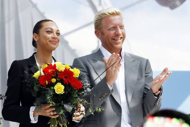 60 years Federal Republic of Germany the party Boris Becker and his future wife Lilly Kerssenberg big stage program at the Brandenburg Gate 60 years Federal Republic of Germany with many stars and guests in Berlin IMAGO Müller 23 05 2009 IMAGO Foto Berlin Henry H Herrmann Copyright: xEventpressxMuellerx